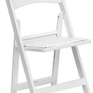 White Folding Padded Chair
