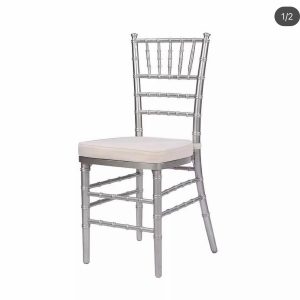 Silver Chiavari Chair with Cushion