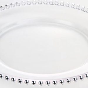 Silver Beaded Charger Plates